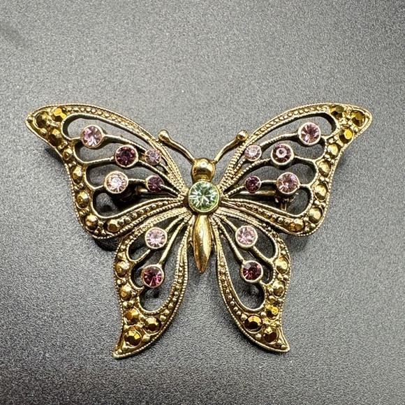 Trifari Jewelry - Trifari Bedazzled Butterfly Brooch